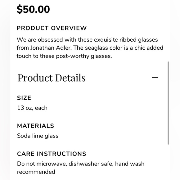 JONATHAN ADLER BIBA Blue Glass Bedside Carafe & Cup Set NIB - Picture 3 of 7